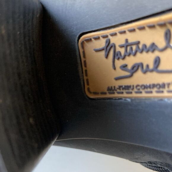 Naturalizer Natural Soul Black Vegan Leather Double Zip Comfort Ankle Boots 8M - Picture 10 of 14